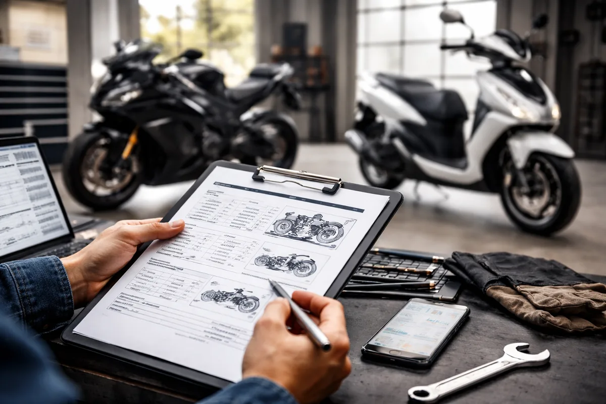 Comment vérifier et interpréter les données techniques d'une moto ou d'un scooter