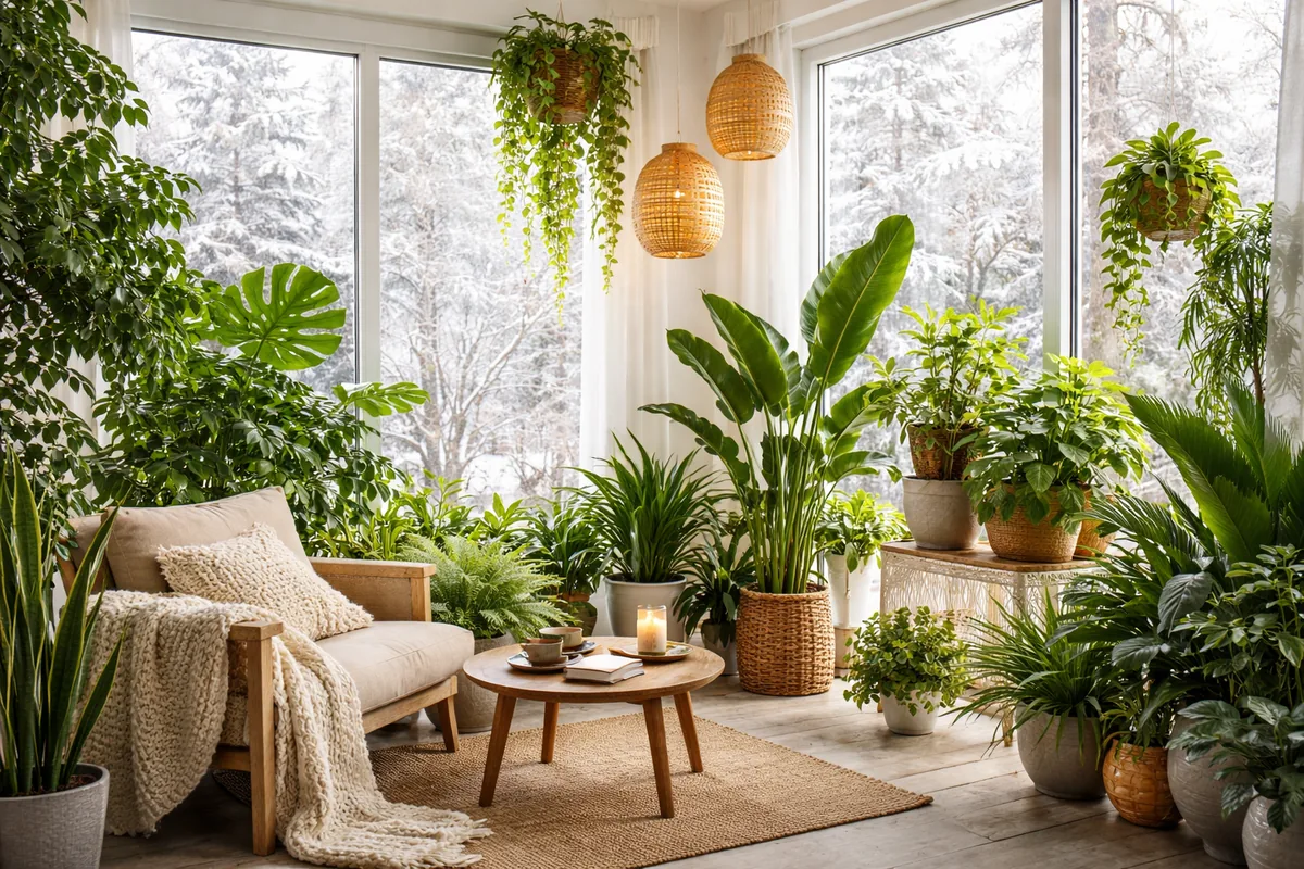 Comment créer un jardin d'hiver chez soi avec des plantes adaptées