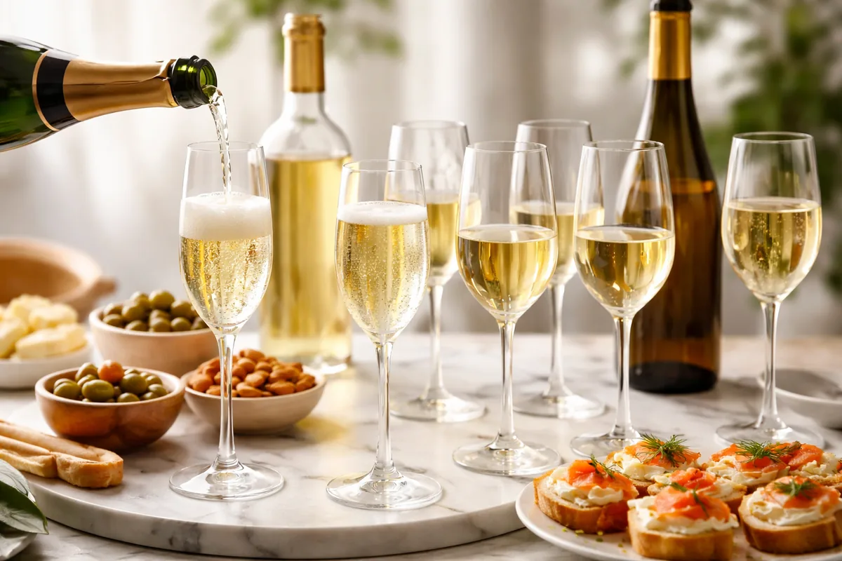 Comment servir le champagne et le vin à l'apéritif avec les bonnes quantités